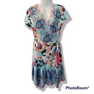 LOVEU.DEAR floral wrap dress sz XL